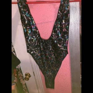 Exotic dancewear One piece bodysuit